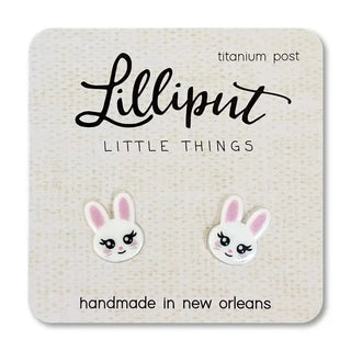 Lilliput Little Things Women's Earrings White Bunny Earrings