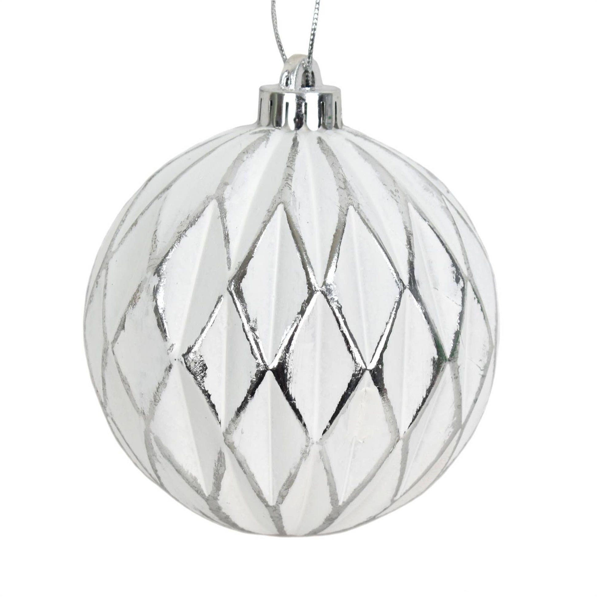 Decorative Christmas ball with geometric pattern 