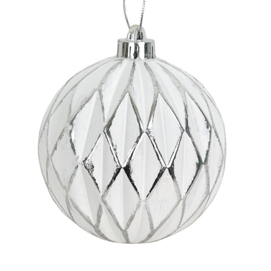 Decorative Christmas ball with geometric pattern 