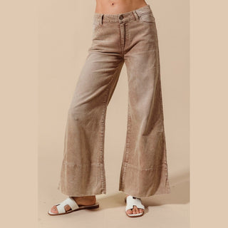 So Me Women's Bottoms Wide Leg Corduroy Pants