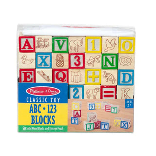 Melissa & Doug Toys Wooden ABC 123 Blocks