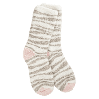 World’s Softest Socks Women's Socks World's Softest Crew Socks Neutral Zebra