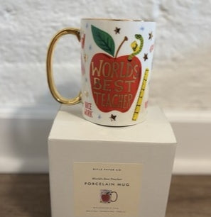 Mug with 'World's Best Teacher' design 