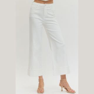 Entro Women's Pants Woven Ankle Pants