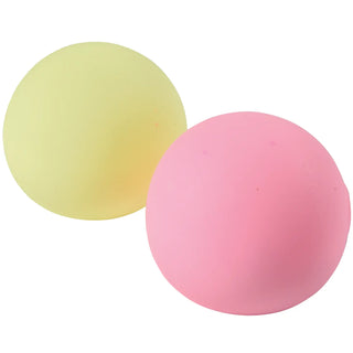 Two colorful balls, one yellow and one pink