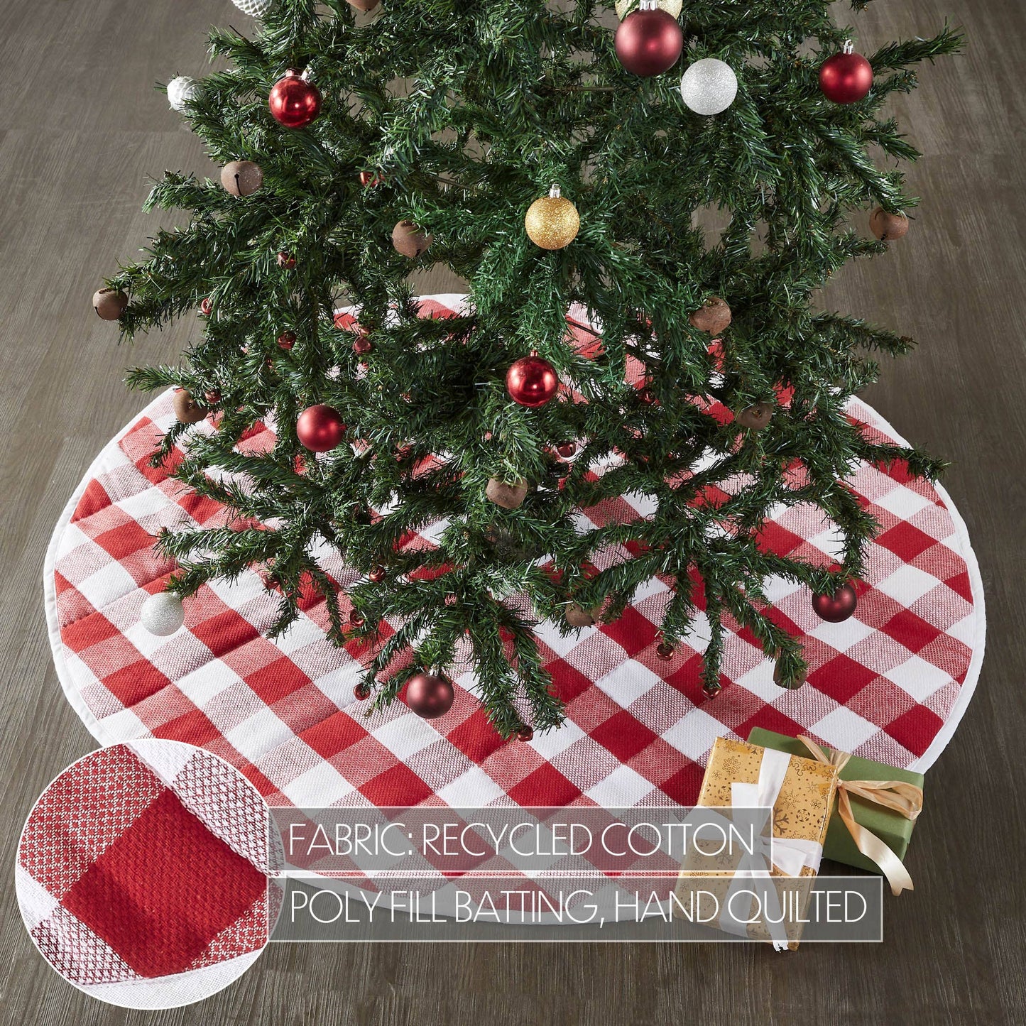 Annie Red Check Tree Skirt 48"