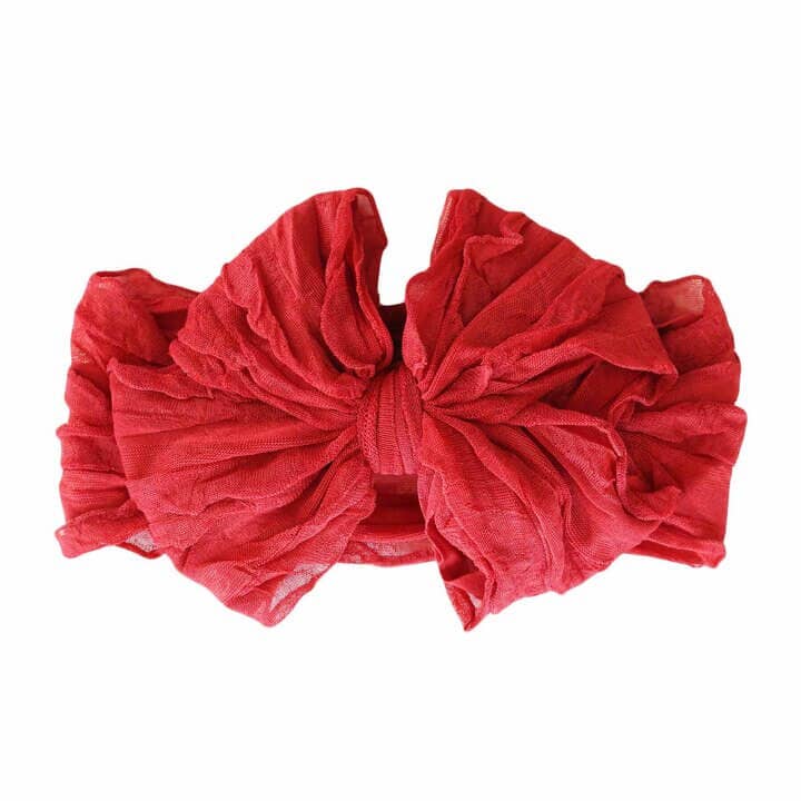 Large Ruffle Knit Bow | Sweet & Simple