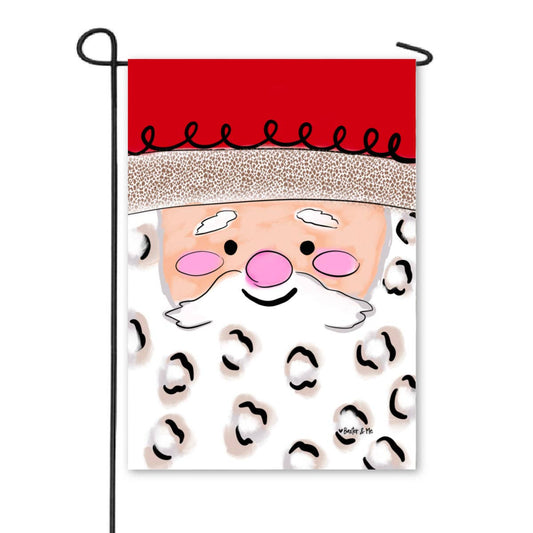 Square Face Santa Garden Flag