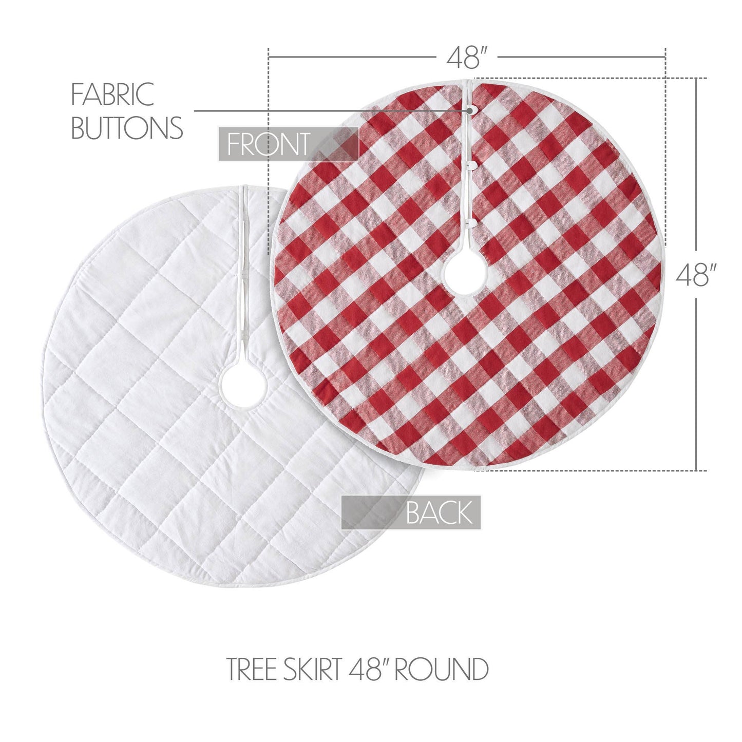 Annie Red Check Tree Skirt 48"