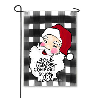 Baxter & Me Garden Good Tidings Santa Garden Flag