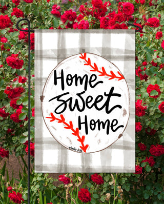 Baxter & Me Garden Home Sweet Home Baseball Garden Flag