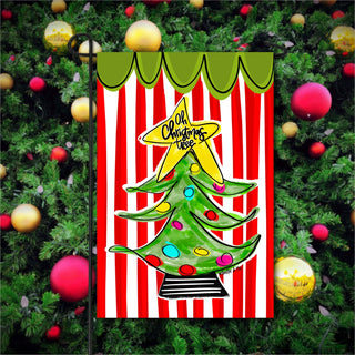 Baxter & Me Garden Oh Christmas Tree Garden Flag