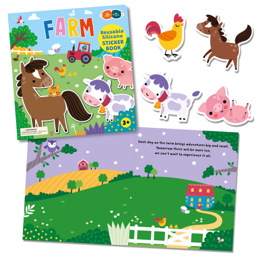 Farm Silicone Sticker Book