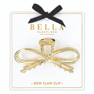 Bella Sleep+Spa Women's Hair Gold Bow Claw Clip