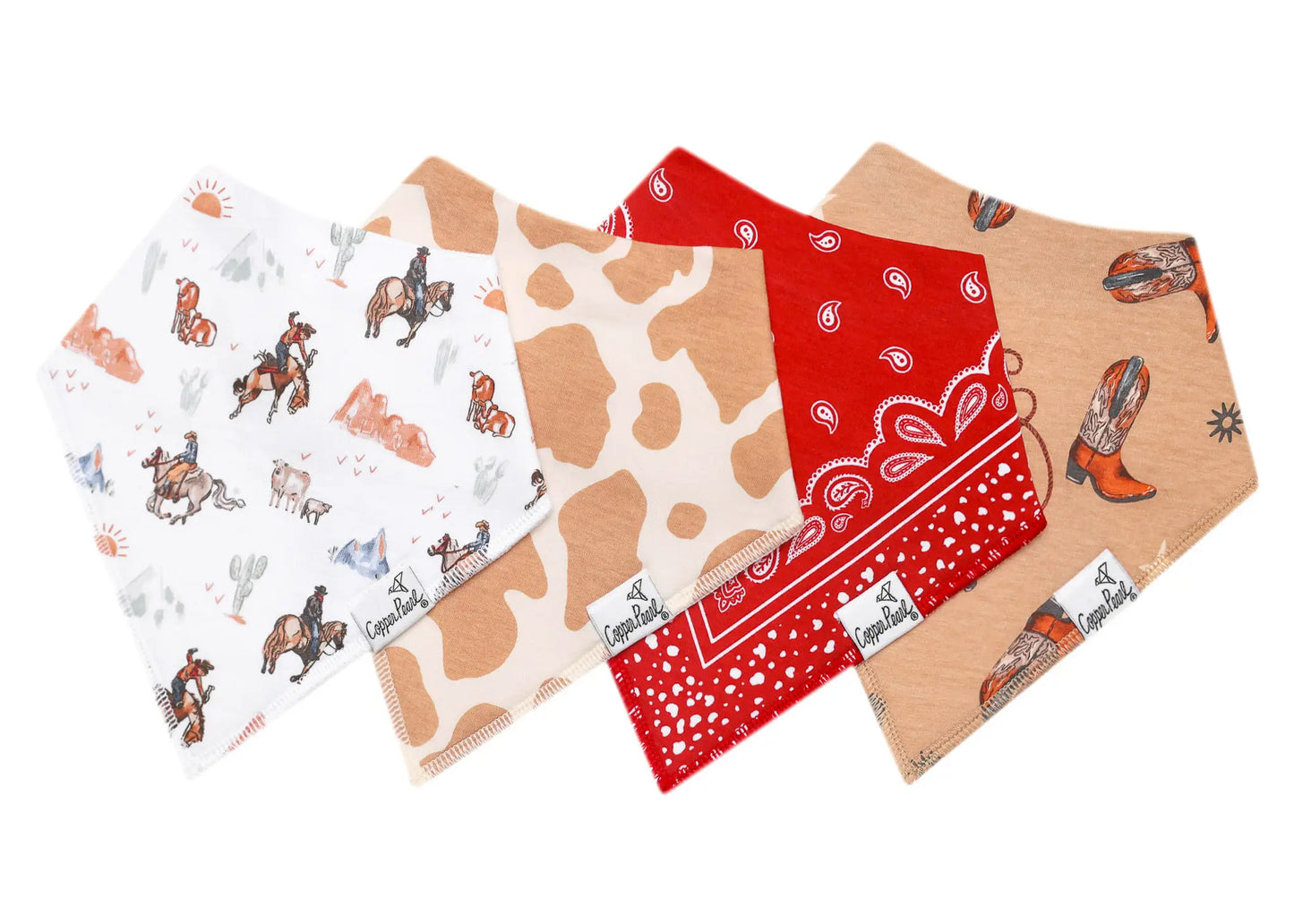 Copper Pearl Bandana Bibs