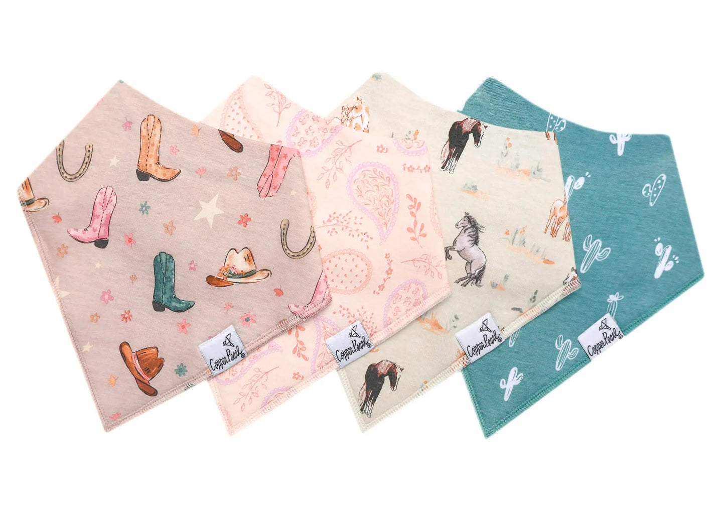 Copper Pearl Bandana Bibs
