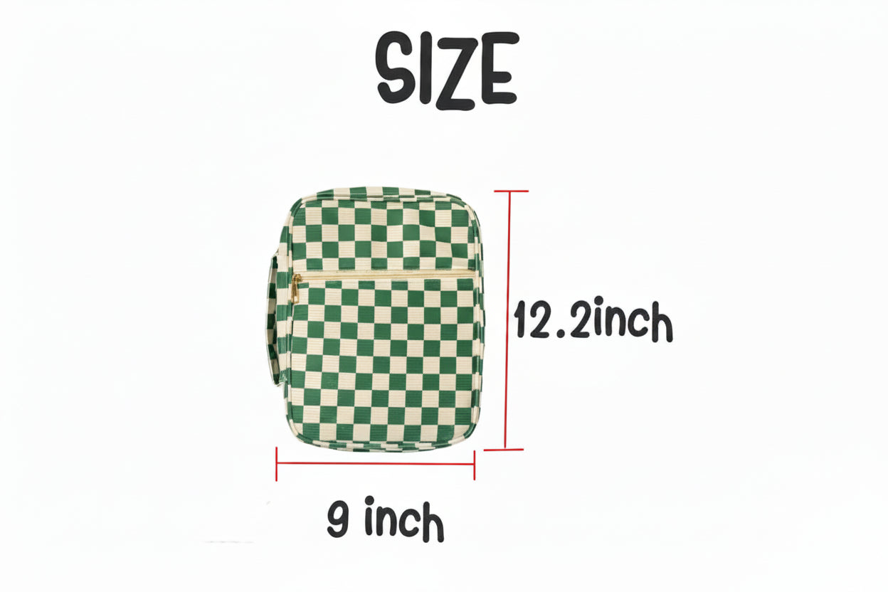 green and white checkered bible cover