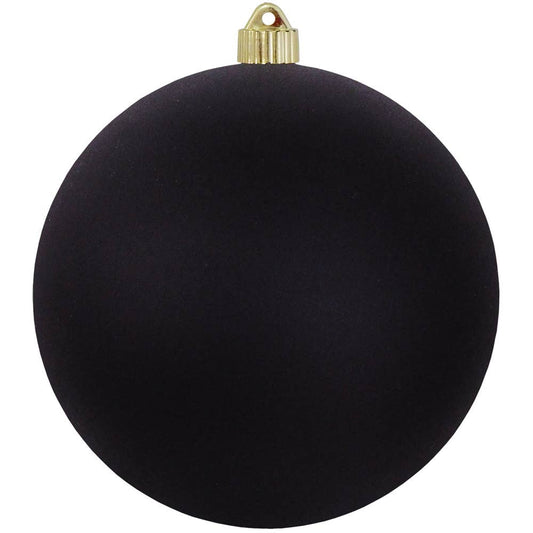 8" matte black ornament