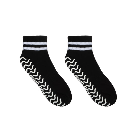 Black Stripe Grip Socks