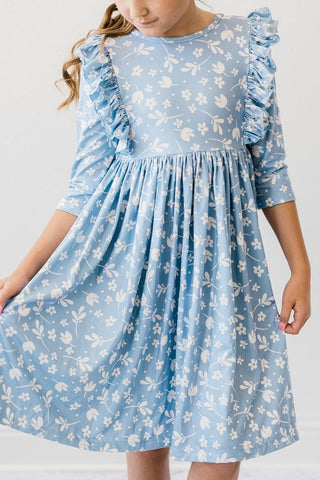 Girl's Blue Bell Ruffle Twirl Dress