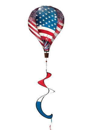 Briarwood Lane garden flag Stars and Stripes Hot Air Balloon Wind Twister
