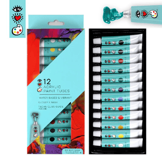 Bright Stripes Arts & Crafts iHeartArt 12 Acrylic Paint Tubes
