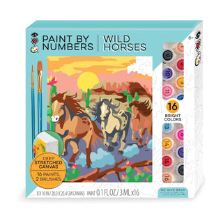 Bright Stripes Arts & Crafts Wild Horses Paint by Number