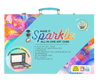 Bright Stripes Arts & Crafts Sparkle Art Case