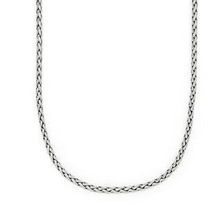 Brighton Classic Medium Charm Necklace in silver with braided chain design