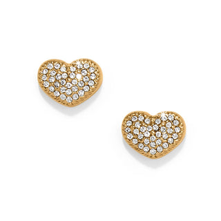 Brighton Women's Earrings Illumina Celeste Gold Heart Post Earrings