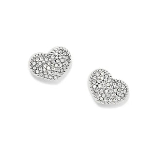 Brighton Women's Earrings Illumina Celeste Heart Post Earrings