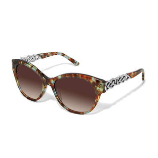 Brighton Plastic Eyewear Interlok Braid Blue Havana Sunglasses