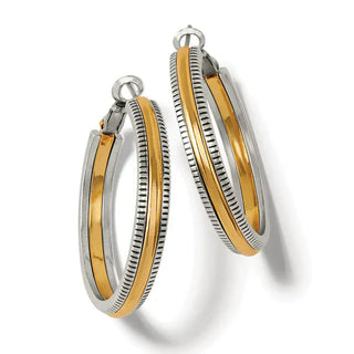 Brighton Women's Earrings Interlok Noir Heirloom Hoop Earrings