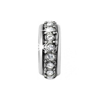 Brighton silver Stardust Stopper Bead with clear crystals in row