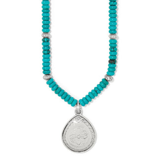 Brighton Women's Necklaces Mosaic Turquoise Teardrop Necklace