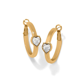 Brighton Women's Earrings Mystery of Love Heart Hoop Earrings