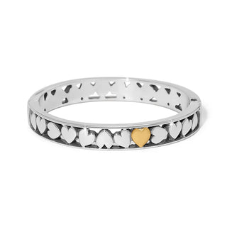 Brighton Women's Bracelets Mystery of Love Hearts Hinged Bangle