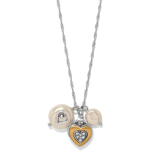 Brighton Women's Necklaces One Heart Pearl Short Necklace
