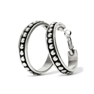Brighton Women's Earrings Pretty Tough Stud Large Leverback Hoop Earrings
