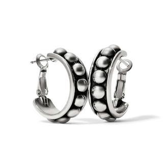 Brighton Women's Earrings Pretty Tough Stud Medium Leverback Hoop Earrings