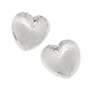 Brighton Earrings Trianon Silver Heart Earrings
