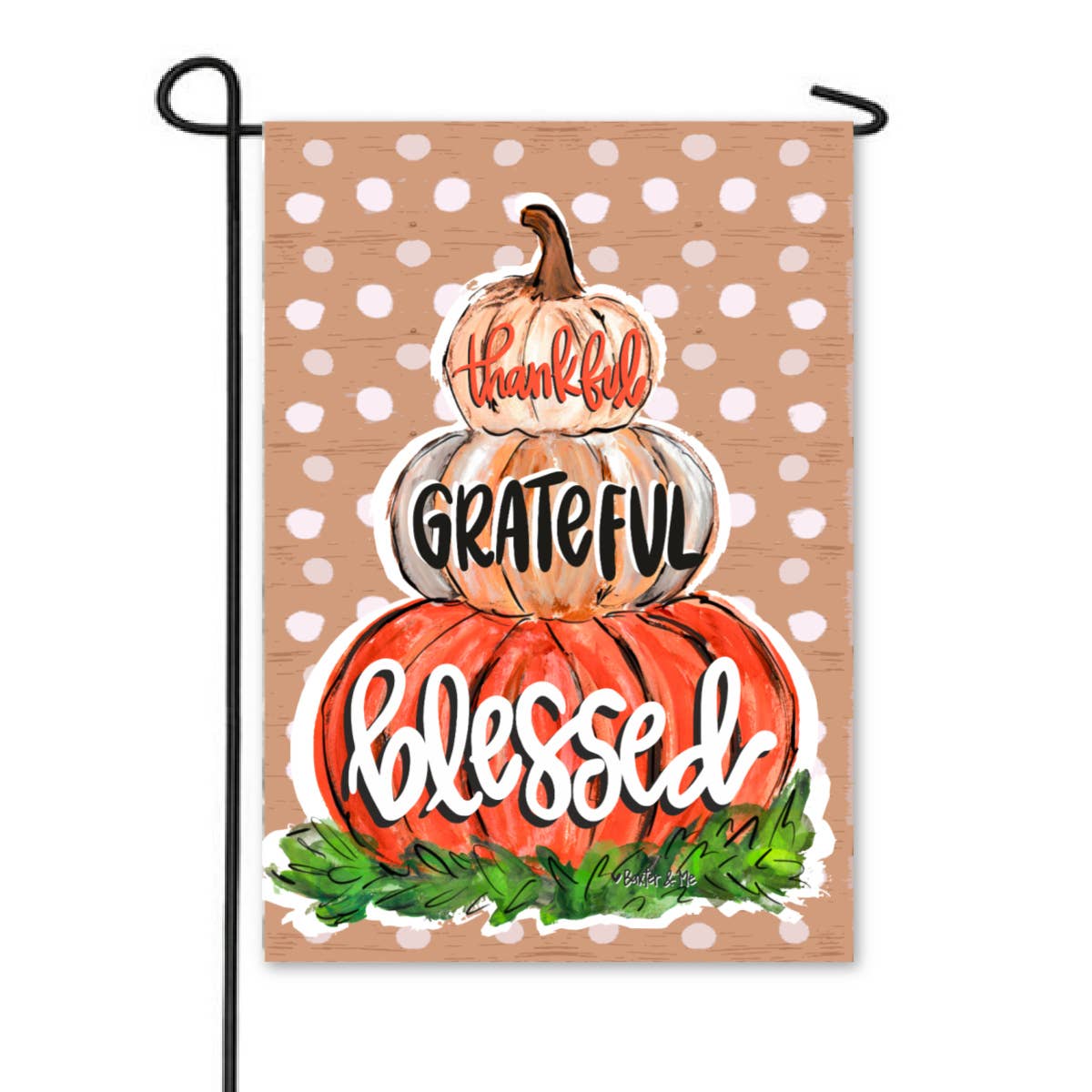 Thankful Pumpkin Garden Flag