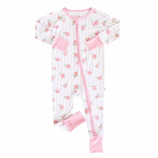 Caden Lane Baby Footies Rosy & Cozy Convertible Zip Romper