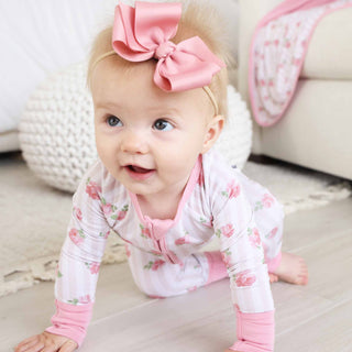 Caden Lane Baby Footies Rosy & Cozy Convertible Zip Romper