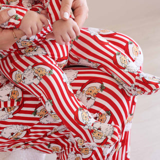 Caden Lane Christmas Clothing Santa Claus Lane Zipper Footie