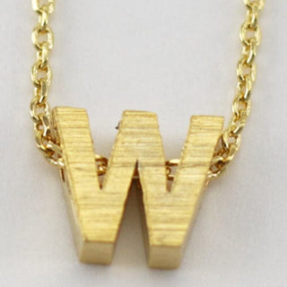 CAI Necklaces Gold Block Letter Initial Necklace