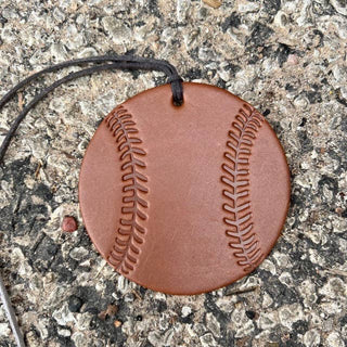 Callahan Leather Co. Brown / Cherry Leather Baseball Air Flair