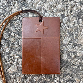 Callahan Leather Co. Leather Rectangle Texas Flag Air Flair