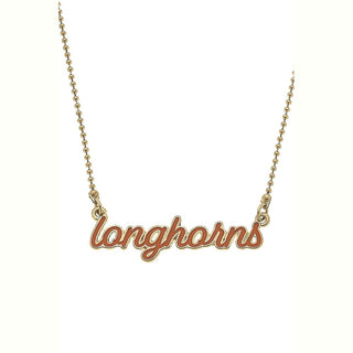 Canvas Women’s Necklaces Texas Longhorns Script Necklace