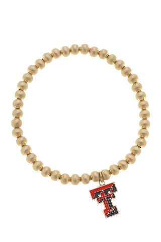 Canvas Women's Bracelets Texas Tech Ball Bead Bracelet